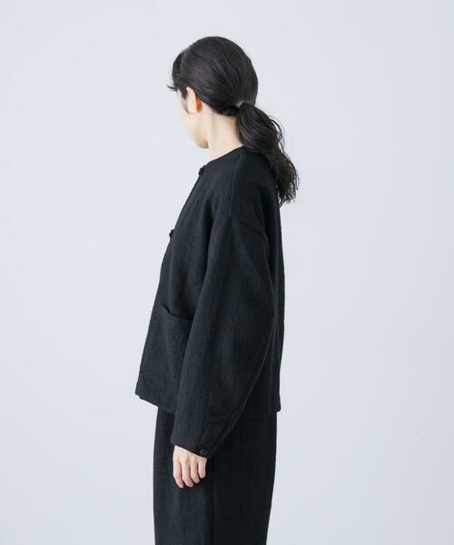 ウールクルーネックジャケット （ノーカラージャケット）｜かぐれ / か