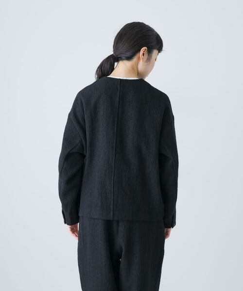 かぐれ / かぐれ ノーカラージャケット | ウールクルーネックジャケット | 詳細8
