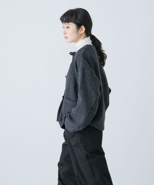 かぐれ / かぐれ ノーカラージャケット | ウールクルーネックジャケット | 詳細15