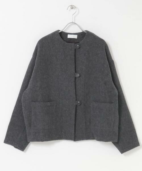 かぐれ / かぐれ ノーカラージャケット | ウールクルーネックジャケット | 詳細20
