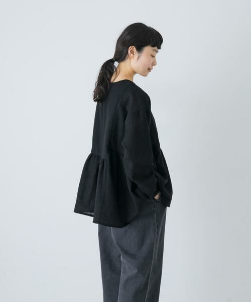 かぐれ / かぐれ シャツ・ブラウス | ウールガーゼギャザープルオーバー | 詳細2