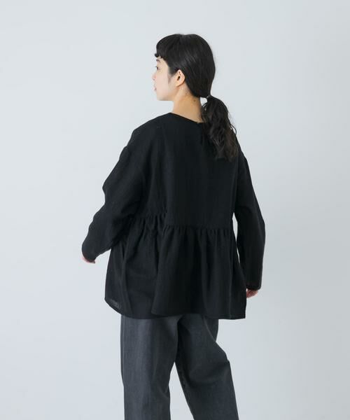 かぐれ / かぐれ シャツ・ブラウス | ウールガーゼギャザープルオーバー | 詳細3