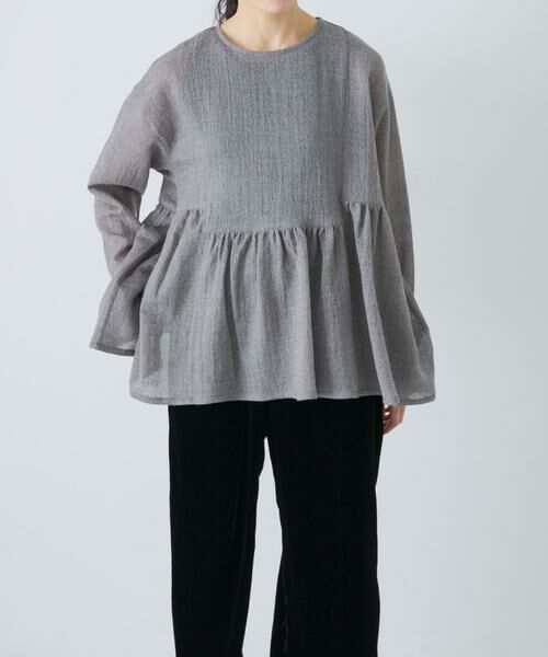かぐれ / かぐれ シャツ・ブラウス | ウールガーゼギャザープルオーバー | 詳細14