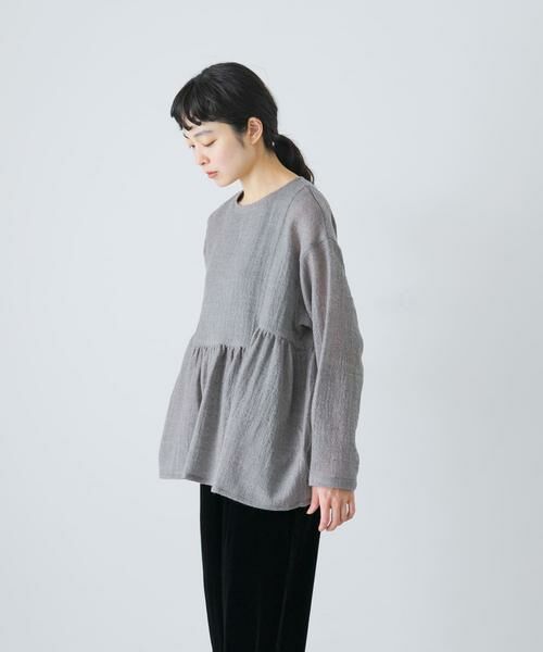 かぐれ / かぐれ シャツ・ブラウス | ウールガーゼギャザープルオーバー | 詳細16