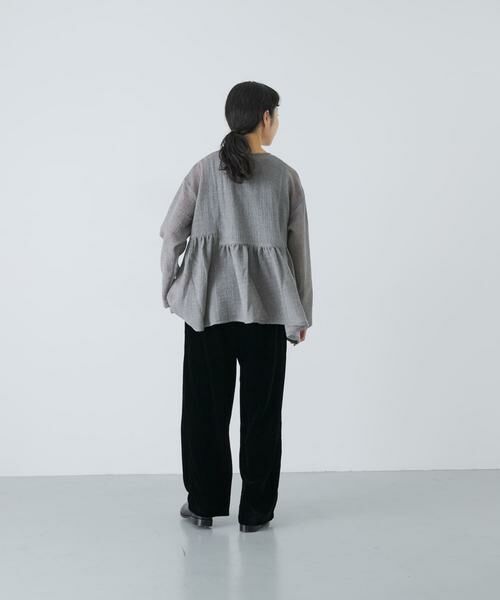 かぐれ / かぐれ シャツ・ブラウス | ウールガーゼギャザープルオーバー | 詳細19