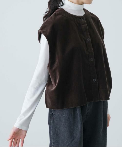 かぐれ / かぐれ ベスト | コットンベルベット2WAYベスト | 詳細10