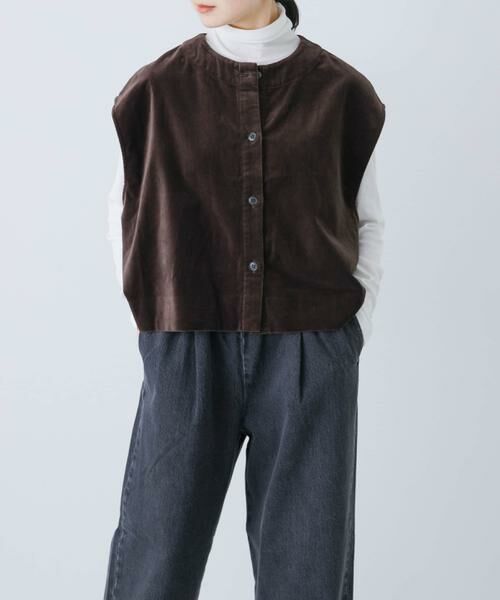 かぐれ / かぐれ ベスト | コットンベルベット2WAYベスト | 詳細4