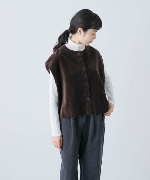かぐれ / かぐれ ベスト | コットンベルベット2WAYベスト | 詳細5