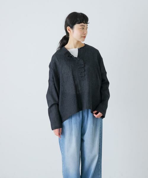 かぐれ / かぐれ シャツ・ブラウス | ウールワイドフリルプルオーバー | 詳細1