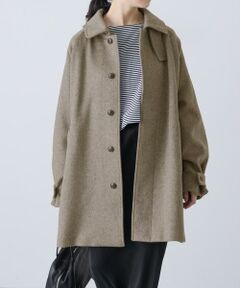 かぐれ / かぐれ ステンカラーコート | ウールバックタックショートコート