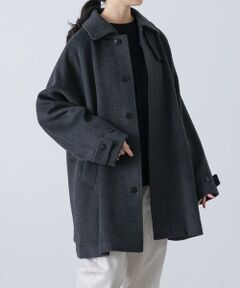 ウールバックタックショートコート