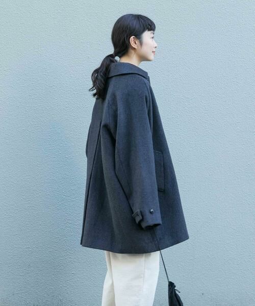 かぐれ / かぐれ ステンカラーコート | ウールバックタックショートコート | 詳細15