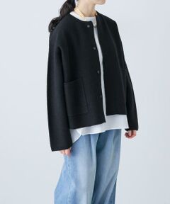 かぐれ / かぐれ ノーカラージャケット | 圧縮ウールショートジャケット