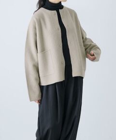 かぐれ / かぐれ ノーカラージャケット | 圧縮ウールショートジャケット