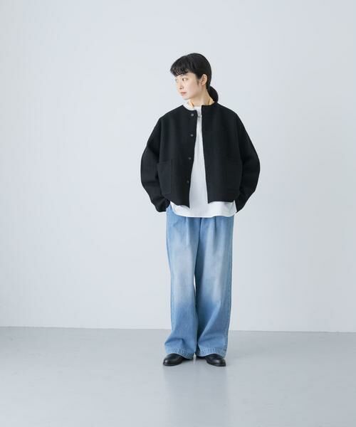 かぐれ / かぐれ ノーカラージャケット | 圧縮ウールショートジャケット | 詳細4