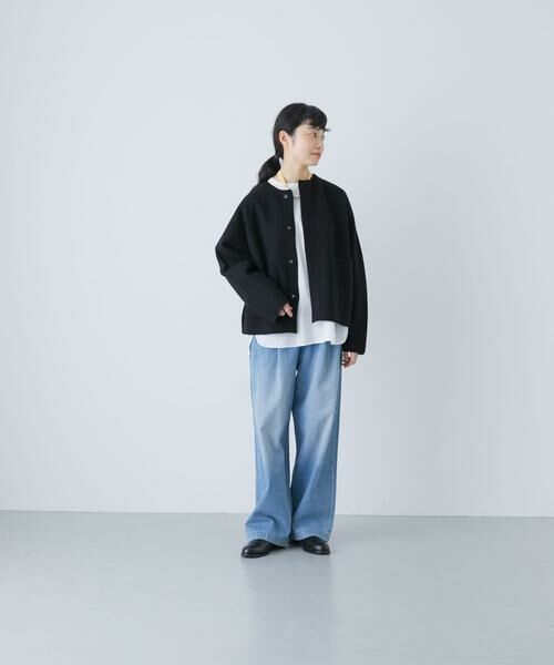 かぐれ / かぐれ ノーカラージャケット | 圧縮ウールショートジャケット | 詳細5