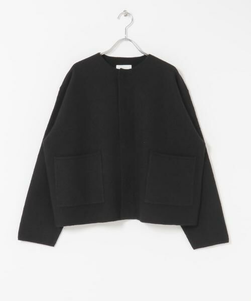 かぐれ / かぐれ ノーカラージャケット | 圧縮ウールショートジャケット | 詳細8