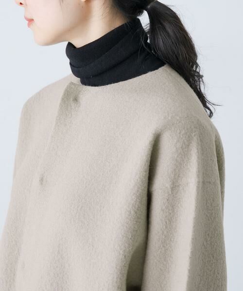 かぐれ / かぐれ ノーカラージャケット | 圧縮ウールショートジャケット | 詳細23