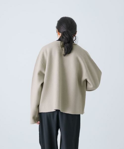 かぐれ / かぐれ ノーカラージャケット | 圧縮ウールショートジャケット | 詳細16