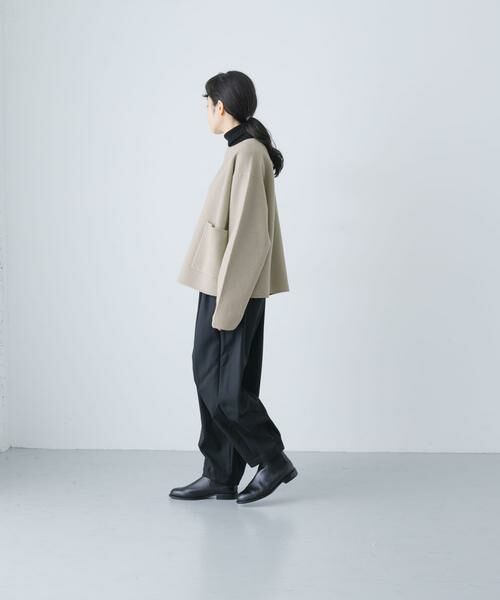 かぐれ / かぐれ ノーカラージャケット | 圧縮ウールショートジャケット | 詳細18