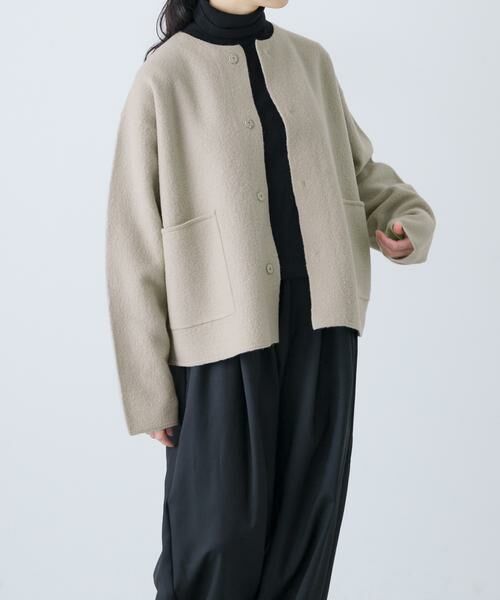 かぐれ/かぐれ 圧縮ウールショートジャケット グレー系その他 FREE