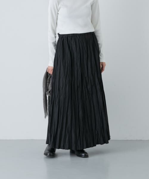 かぐれ / かぐれ スカート | コットンクリンクルスカート（ブラック）