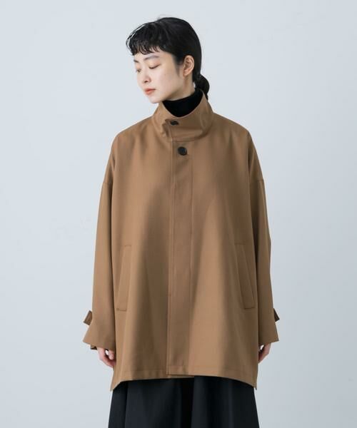 かぐれ / かぐれ その他アウター | ウールスタンドカラーワイドコート | 詳細7