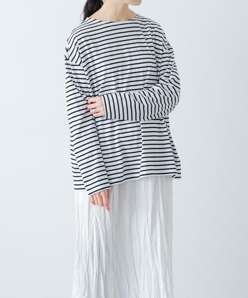 かぐれ / かぐれ Tシャツ | ハイツイストボーダーカットソー（ブラック系その他）