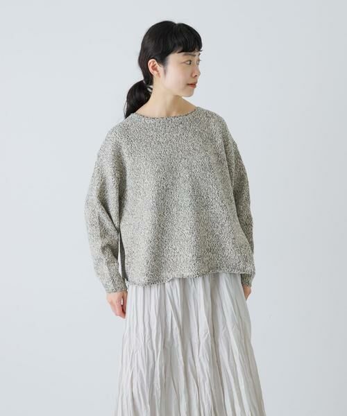 かぐれ / かぐれ ニット・セーター | テープヤーンボートネックニット（ライトベージュ）