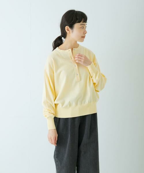 かぐれ / かぐれ ニット・セーター | コットンカシミヤヘンリーネックニット（イエロー）