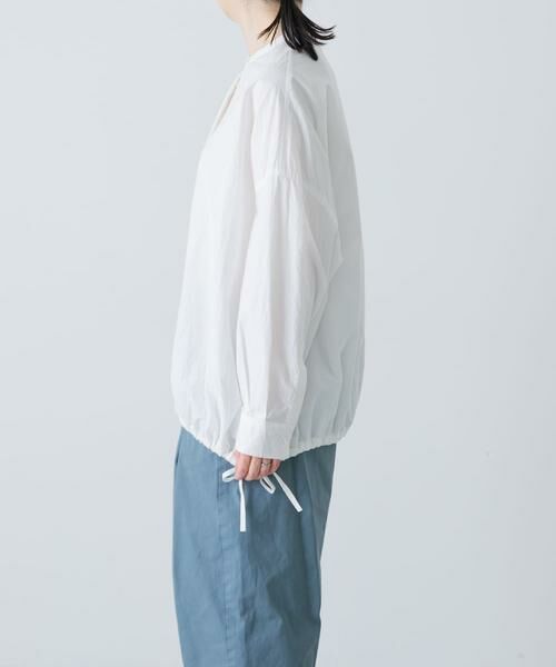 かぐれ / かぐれ シャツ・ブラウス | ノーカラークルーネックオーバーシャツ | 詳細8