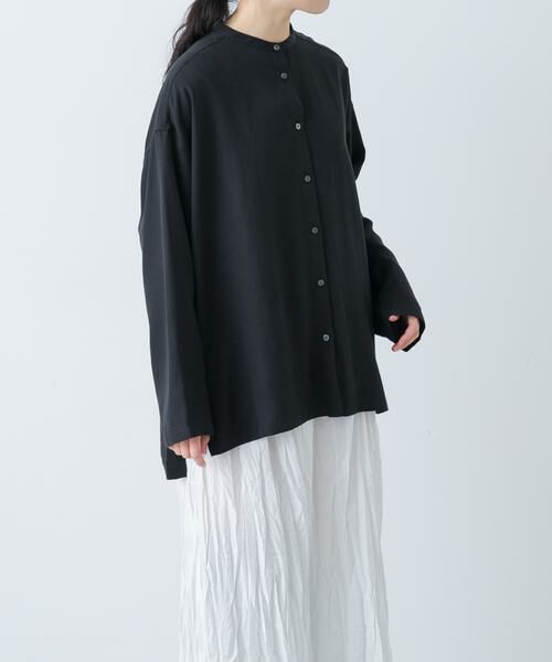 かぐれ / かぐれ シャツ・ブラウス | レーヨンワイドシャツ（ブラック）