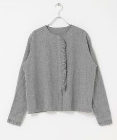 かぐれ / かぐれ シャツ・ブラウス | コットンリネンフリルブラウス