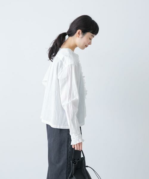 かぐれ / かぐれ シャツ・ブラウス | コットンリネンフリルブラウス | 詳細7