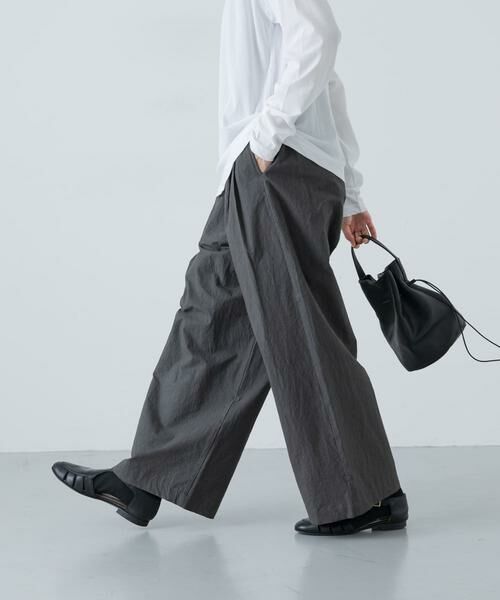 かぐれ / かぐれ その他パンツ | コットン2タックパンツ（チャコールグレー）