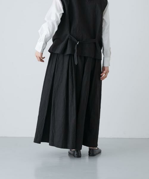 かぐれ / かぐれ スカート | リネンコットンタックスカート | 詳細3