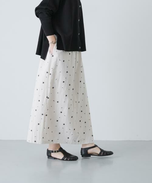 かぐれ / かぐれ スカート | ツバメ刺繍ラップスカート | 詳細3