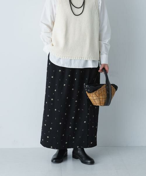 かぐれ / かぐれ スカート | ツバメ刺繍ラップスカート | 詳細17
