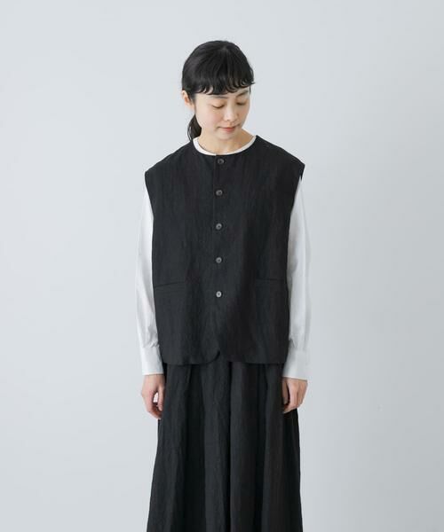 かぐれ / かぐれ ベスト | リネンコットンワイドベスト | 詳細2