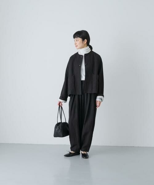 かぐれ / かぐれ ノーカラージャケット | リネンラミーノーカラージャケット | 詳細4