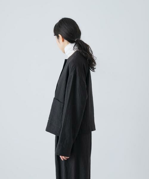 かぐれ / かぐれ ノーカラージャケット | リネンラミーノーカラージャケット | 詳細8