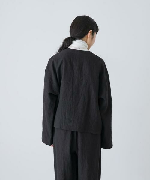 かぐれ / かぐれ ノーカラージャケット | リネンラミーノーカラージャケット | 詳細9