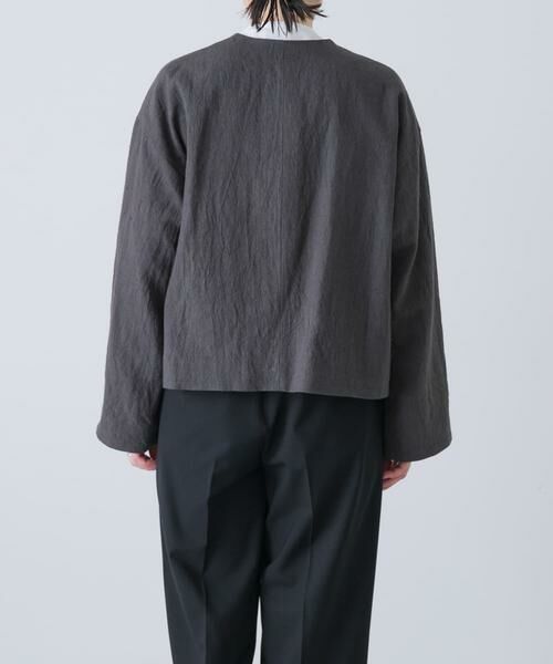 かぐれ / かぐれ ノーカラージャケット | リネンラミーノーカラージャケット | 詳細29