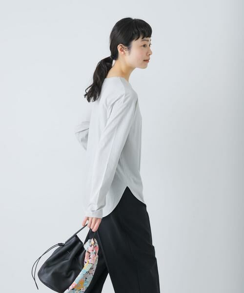 かぐれ / かぐれ Tシャツ | シフォン天竺カットソー（ライトグレー）