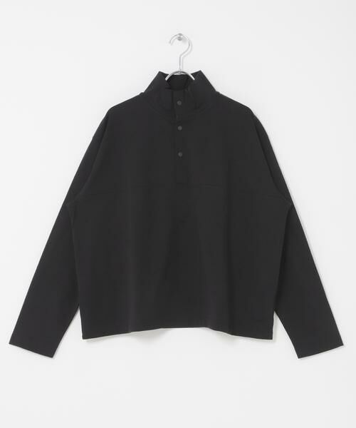 かぐれ / かぐれ Tシャツ | ハーフボタンプルオーバー（ブラック）