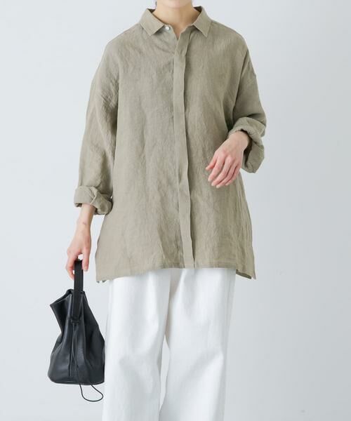 かぐれ / かぐれ シャツ・ブラウス | 『ユニセックス』ドライリネンボックスシャツ | 詳細12
