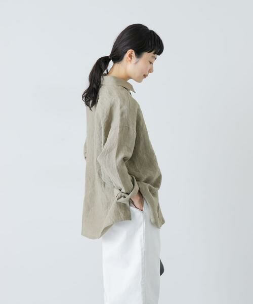 かぐれ / かぐれ シャツ・ブラウス | 『ユニセックス』ドライリネンボックスシャツ | 詳細14