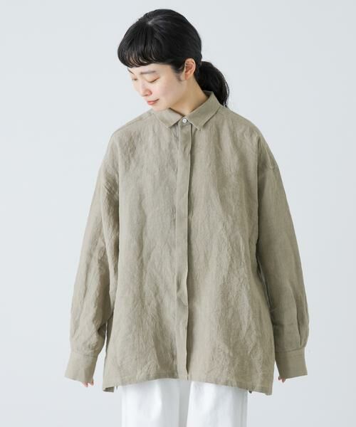 かぐれ / かぐれ シャツ・ブラウス | 『ユニセックス』ドライリネンボックスシャツ | 詳細18