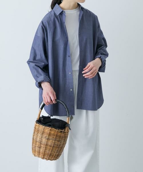 かぐれ / かぐれ シャツ・ブラウス | ハイツイストコットンレギュラーシャツ（ネイビー）