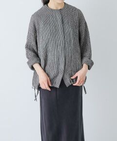 かぐれ / かぐれ シャツ・ブラウス | リネンレーヨンチェックシャツカーディガン